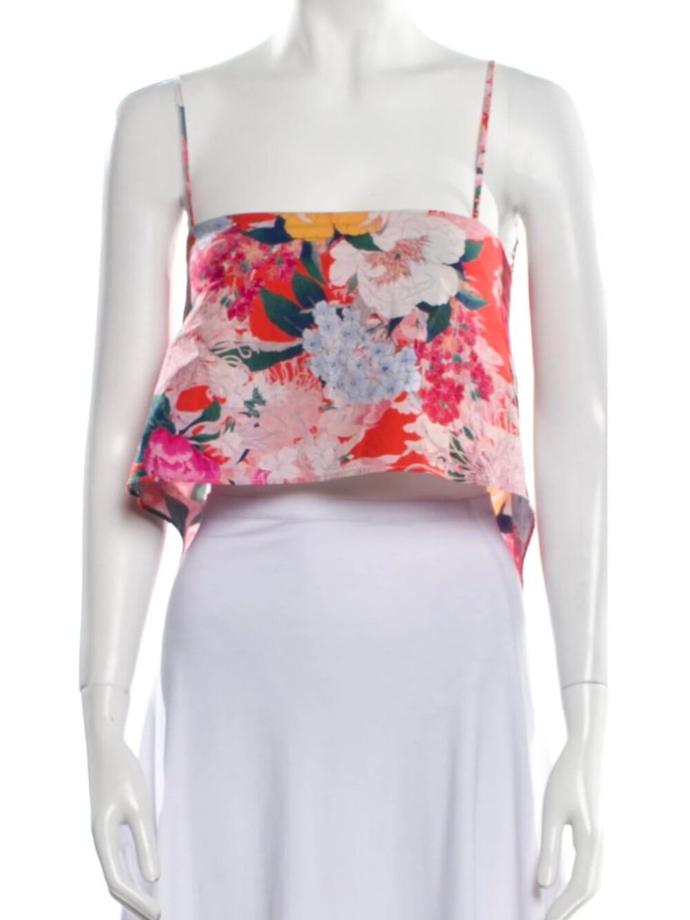 Cara Cara vibrant floral scarf-hem top in size XS